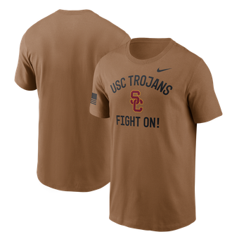 Men's Nike Brown USC Trojans 2026 Military Appreciation Sideline Dri-FIT T-Shirt