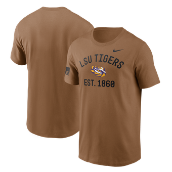 Men's Nike Brown LSU Tigers 2026 Military Appreciation Sideline Dri-FIT T-Shirt