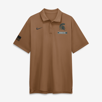 Men's Nike Brown Michigan State Spartans 2026 Military Appreciation Tour Polo