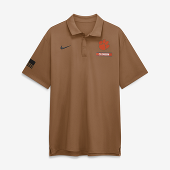 Men's Nike Brown Clemson Tigers 2026 Military Appreciation Tour Polo
