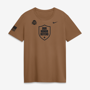 Women's Nike Brown Ohio State Buckeyes 2026 Military Appreciation Dri-FIT T-Shirt