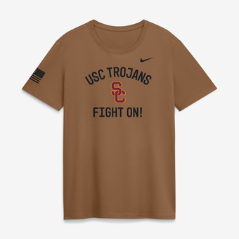 Women's Nike Brown USC Trojans 2026 Military Appreciation Dri-FIT T-Shirt