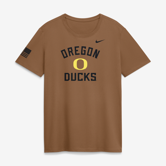 Women's Nike Brown Oregon Ducks 2026 Military Appreciation Dri-FIT T-Shirt