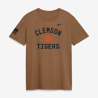 Women's Nike Brown Clemson Tigers 2026 Military Appreciation Dri-FIT T-Shirt