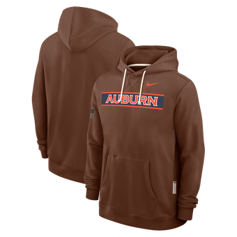 Men's Nike Brown Auburn Tigers 2026 Military Appreciation Sideline Standard Issue Dri-FIT Hoodie