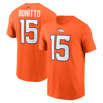 Men's Nike Nik Bonitto Orange Denver Broncos Name & Number T-Shirt