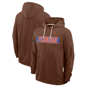 Men's Jordan Brand Brown Florida Gators 2026 Military Appreciation Sideline Standard Issue Dri-FIT Hoodie