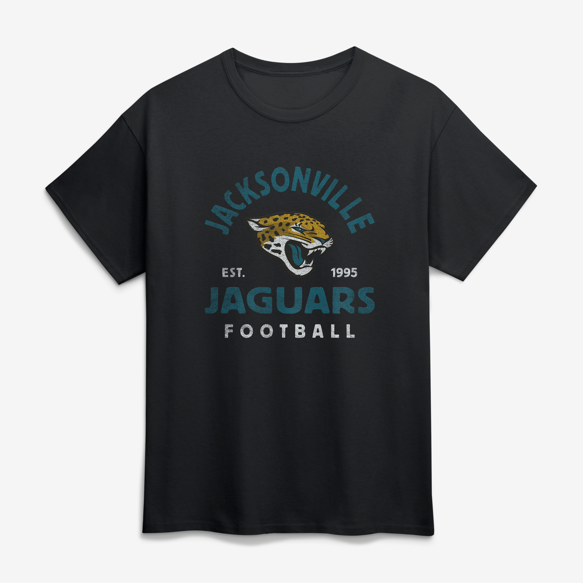 Men's Logo Athletic  Black Jacksonville Jaguars Vintage Arch T-Shirt