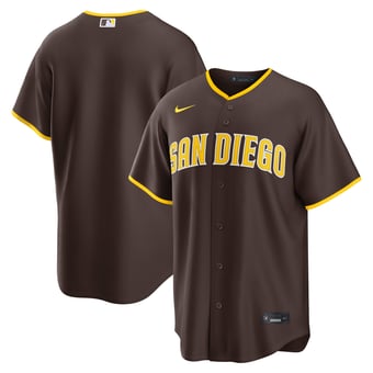 Men's Nike Brown San Diego Padres Road Replica Jersey