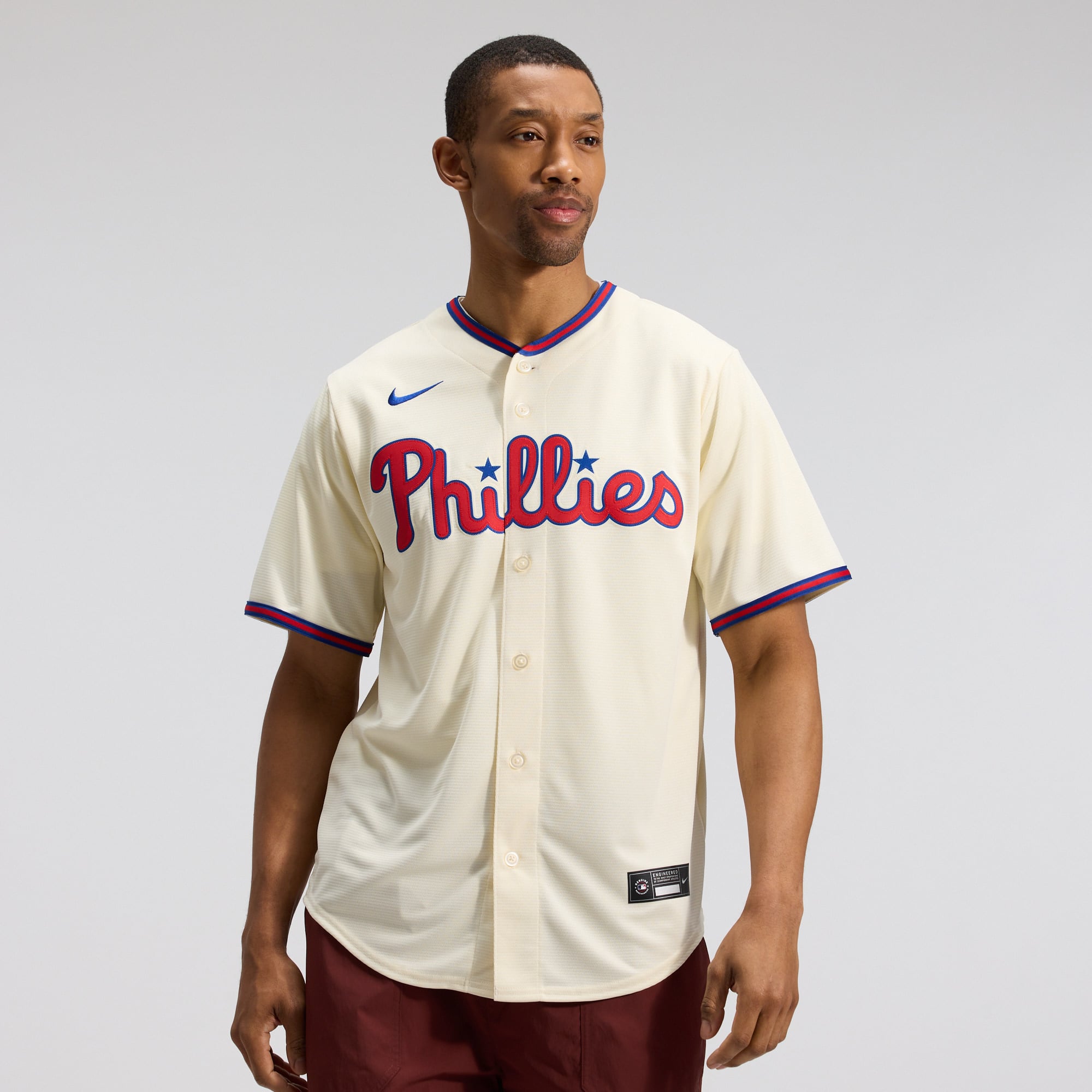 Men's Nike Cream Philadelphia Phillies Alternate Replica Jersey