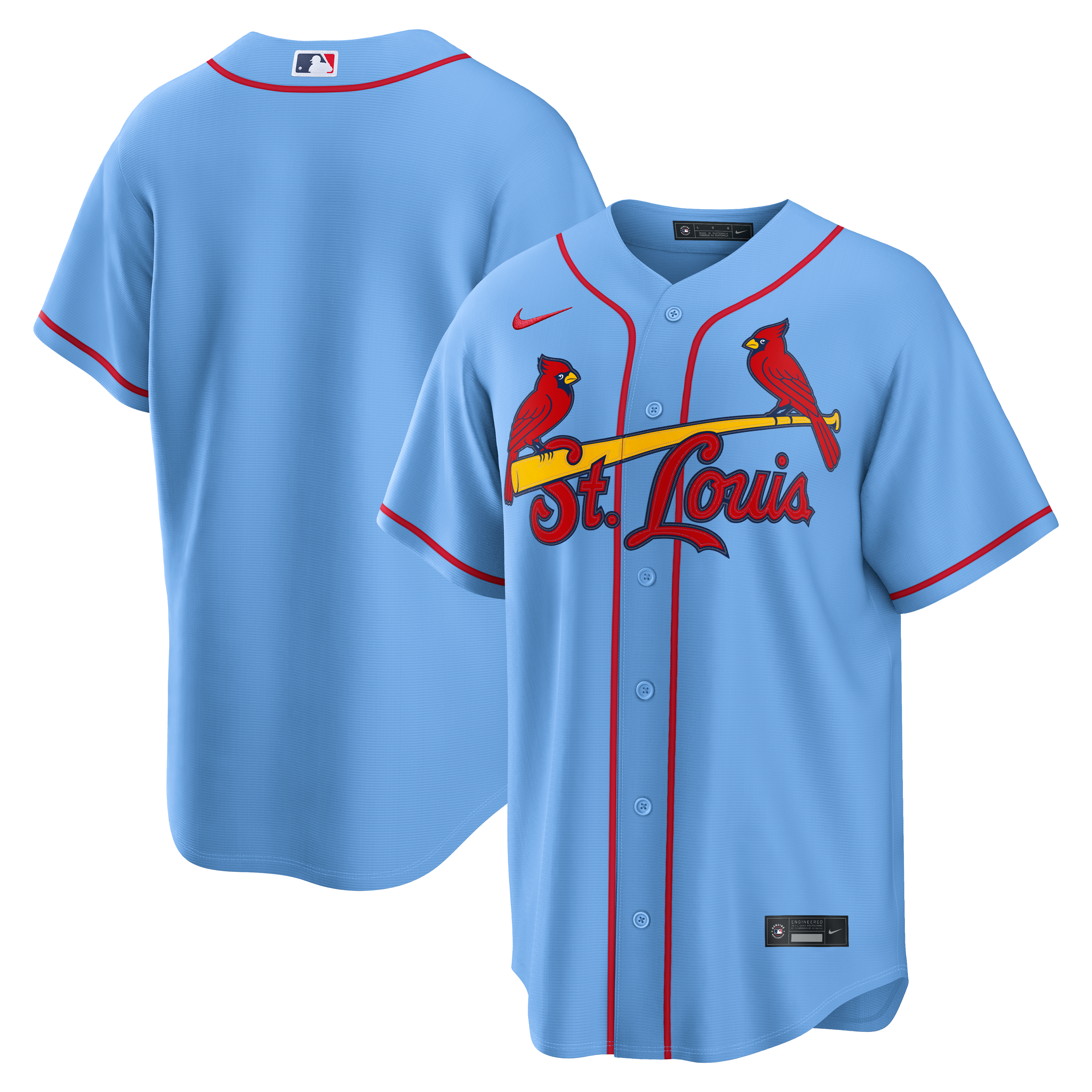 Men's Nike Light Blue St. Louis Cardinals Alternate Replica Jersey