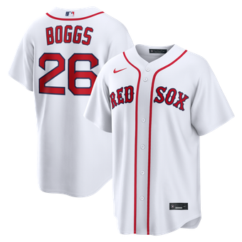 Men's Nike Wade Boggs White Boston Red Sox Home Retired Player Replica Jersey