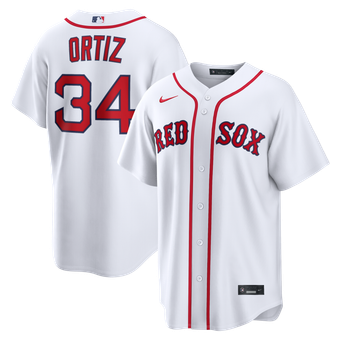 Men's Nike David Ortiz White Boston Red Sox  Replica Jersey