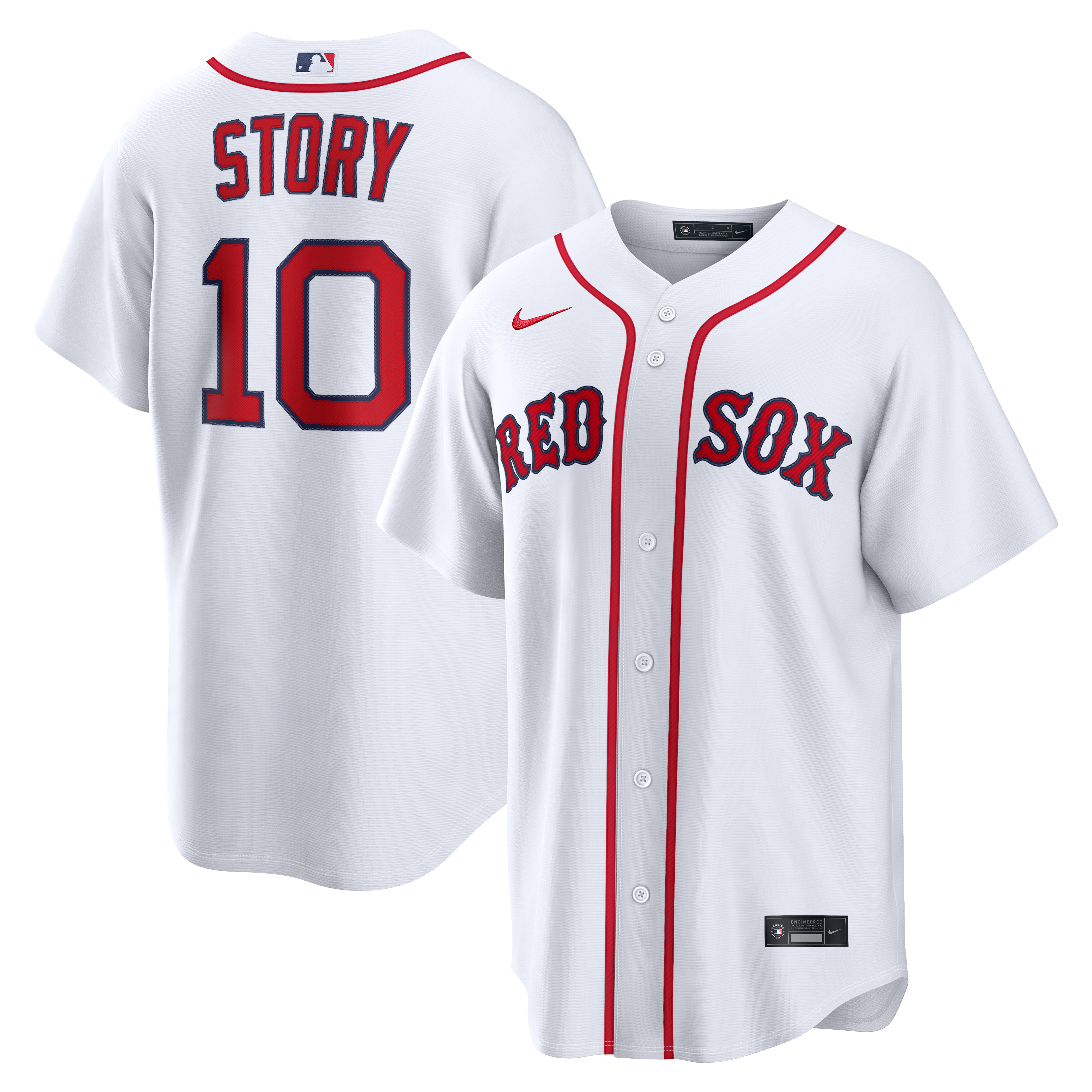 Men's Nike Trevor Story White Boston Red Sox Home Replica Jersey