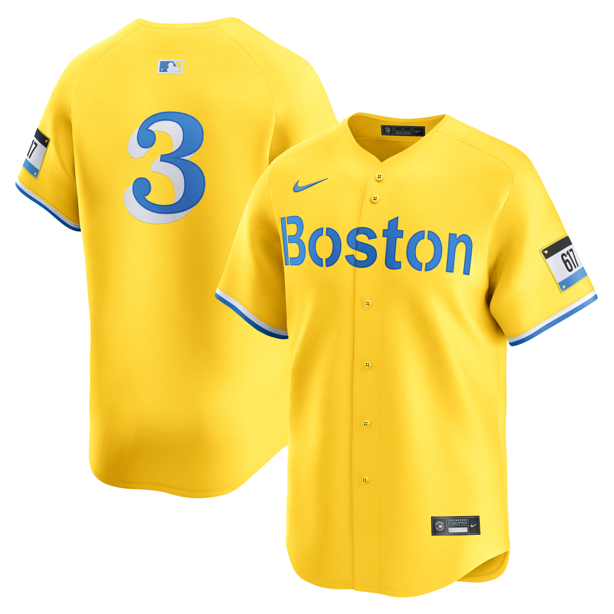 Men’s Nike Ceddanne Rafaela Gold Boston Red Sox Alternate Limited Jersey