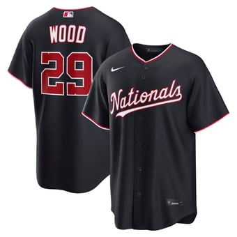 Men's Nike James Wood Navy Washington Nationals Alternate Replica Jersey