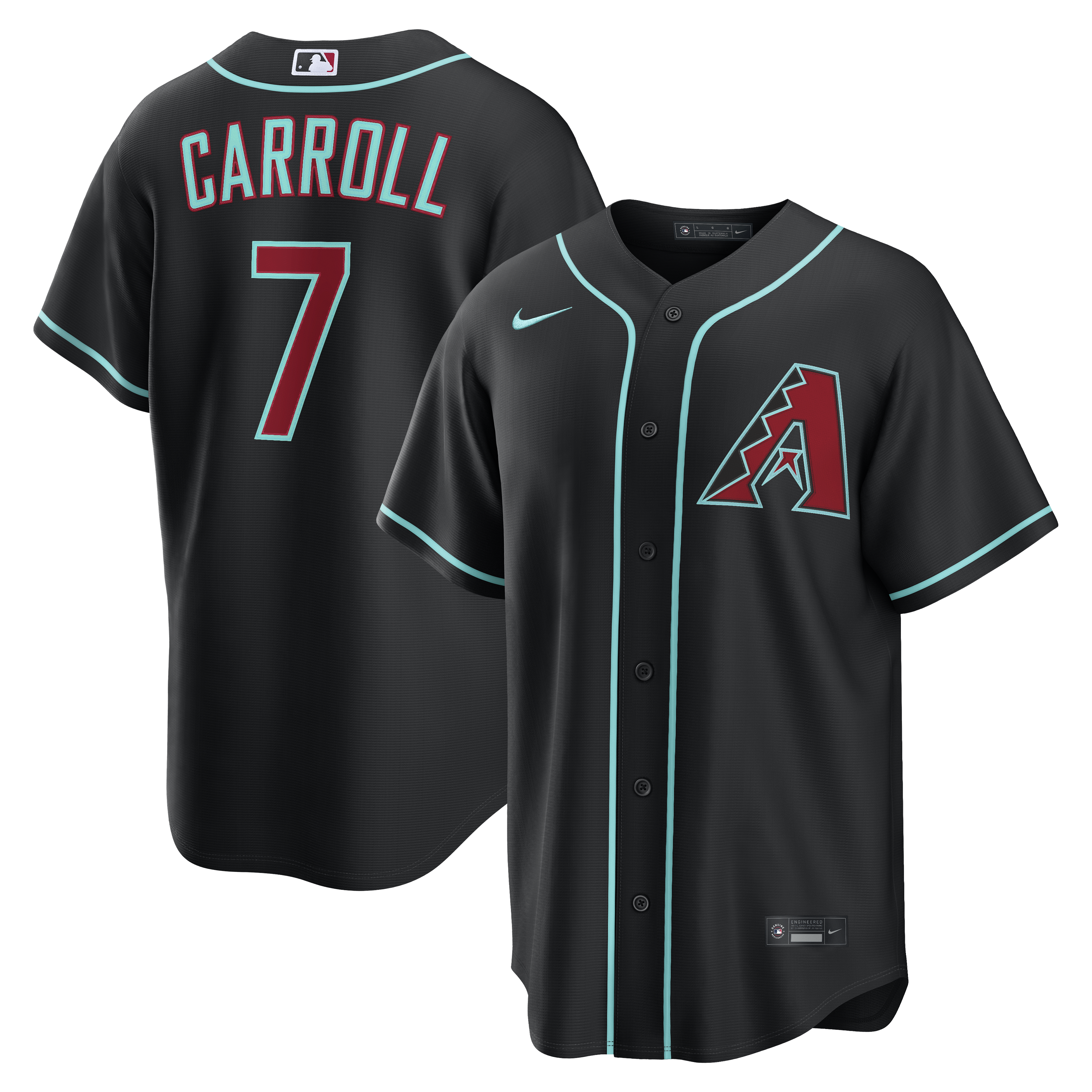 Men's Nike Corbin Carroll Black Arizona Diamondbacks Alternate Replica Jersey