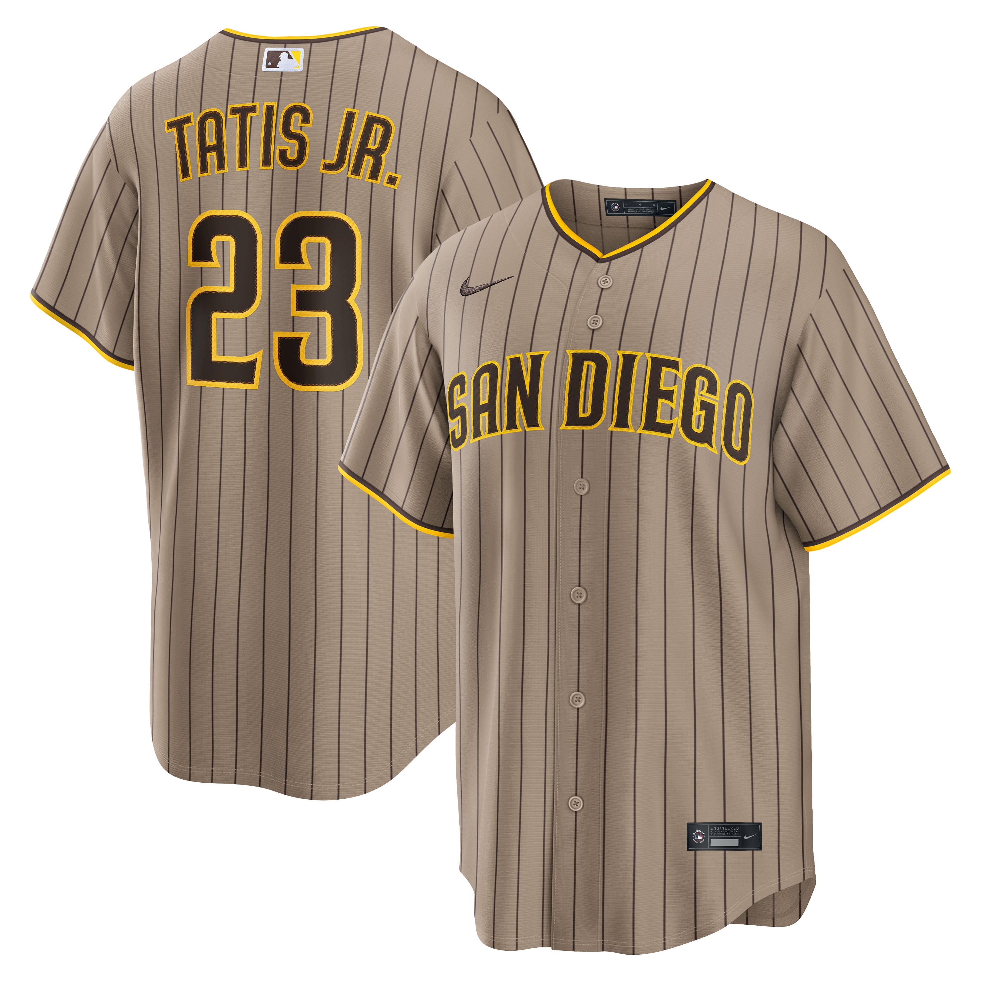 Men's Nike Fernando Tatis Jr. Sand San Diego Padres Alternate Replica Jersey
