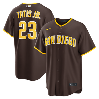 Men's Nike Fernando Tatis Jr. Brown San Diego Padres Road Replica Jersey