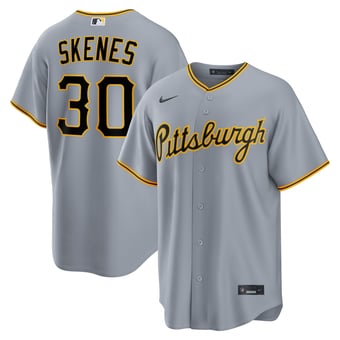 Men's Nike Paul Skenes Gray Pittsburgh Pirates Road Replica Jersey