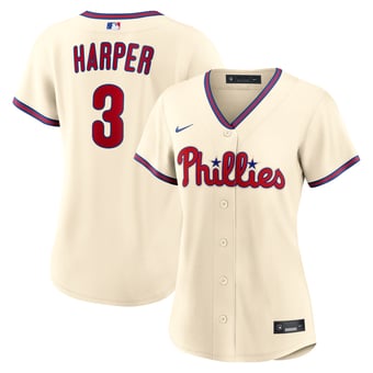 Women's Nike Bryce Harper Cream Philadelphia Phillies Alternate Replica Jersey