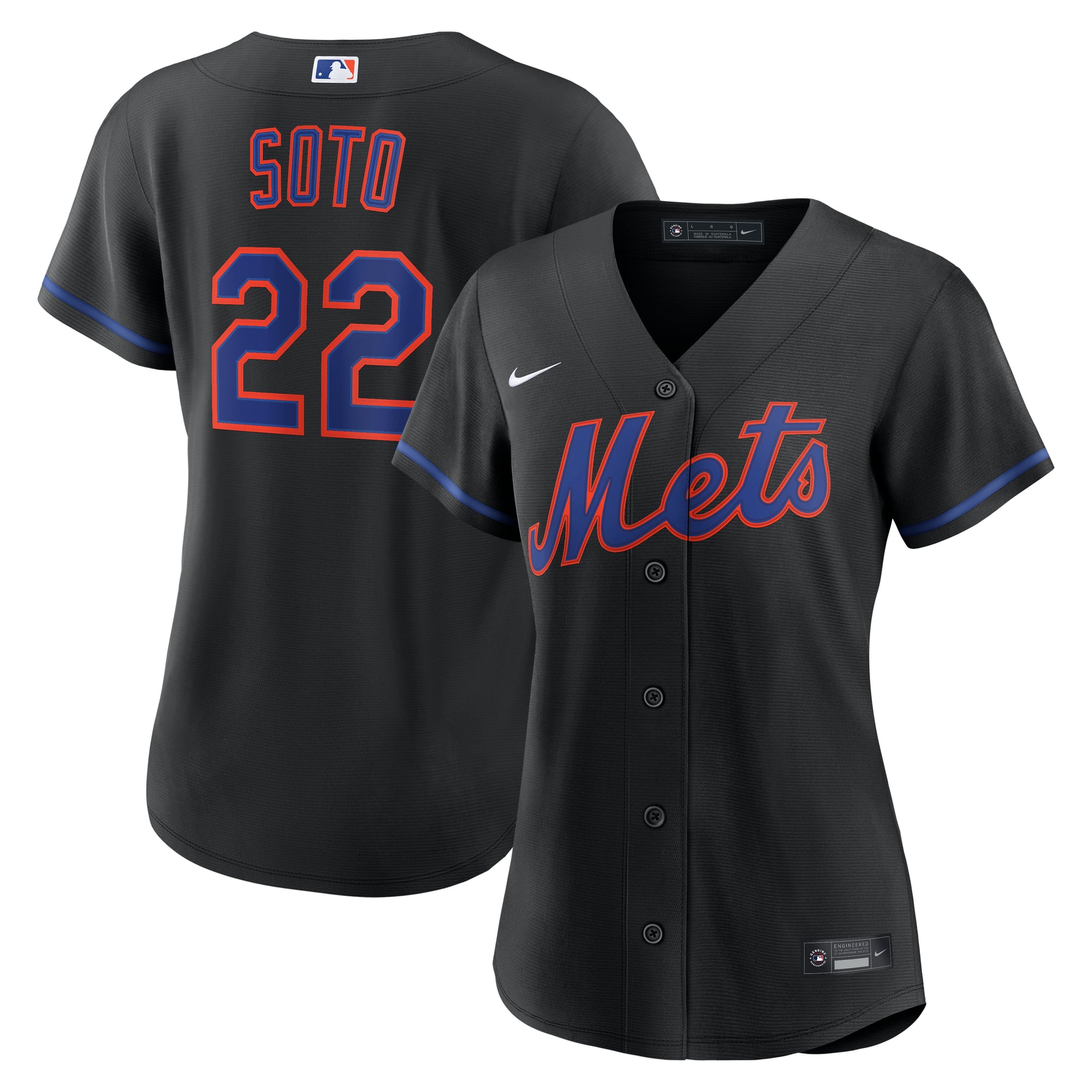 Women's Nike Juan Soto Black New York Mets Alternate Replica Jersey