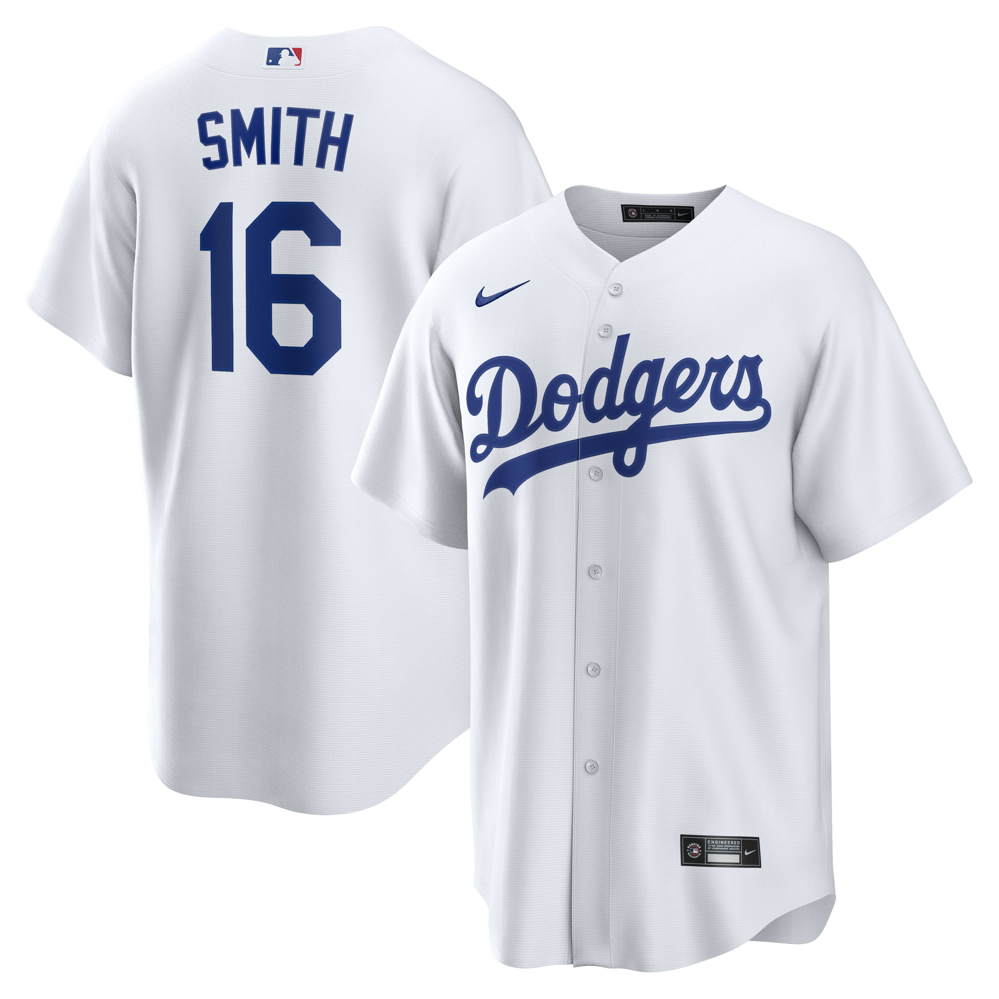 Men's Nike Will Smith White Los Angeles Dodgers Home Replica Jersey