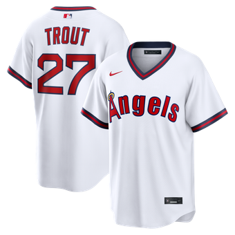 Men's Nike Mike Trout White Los Angeles Angels Alternate Replica Jersey