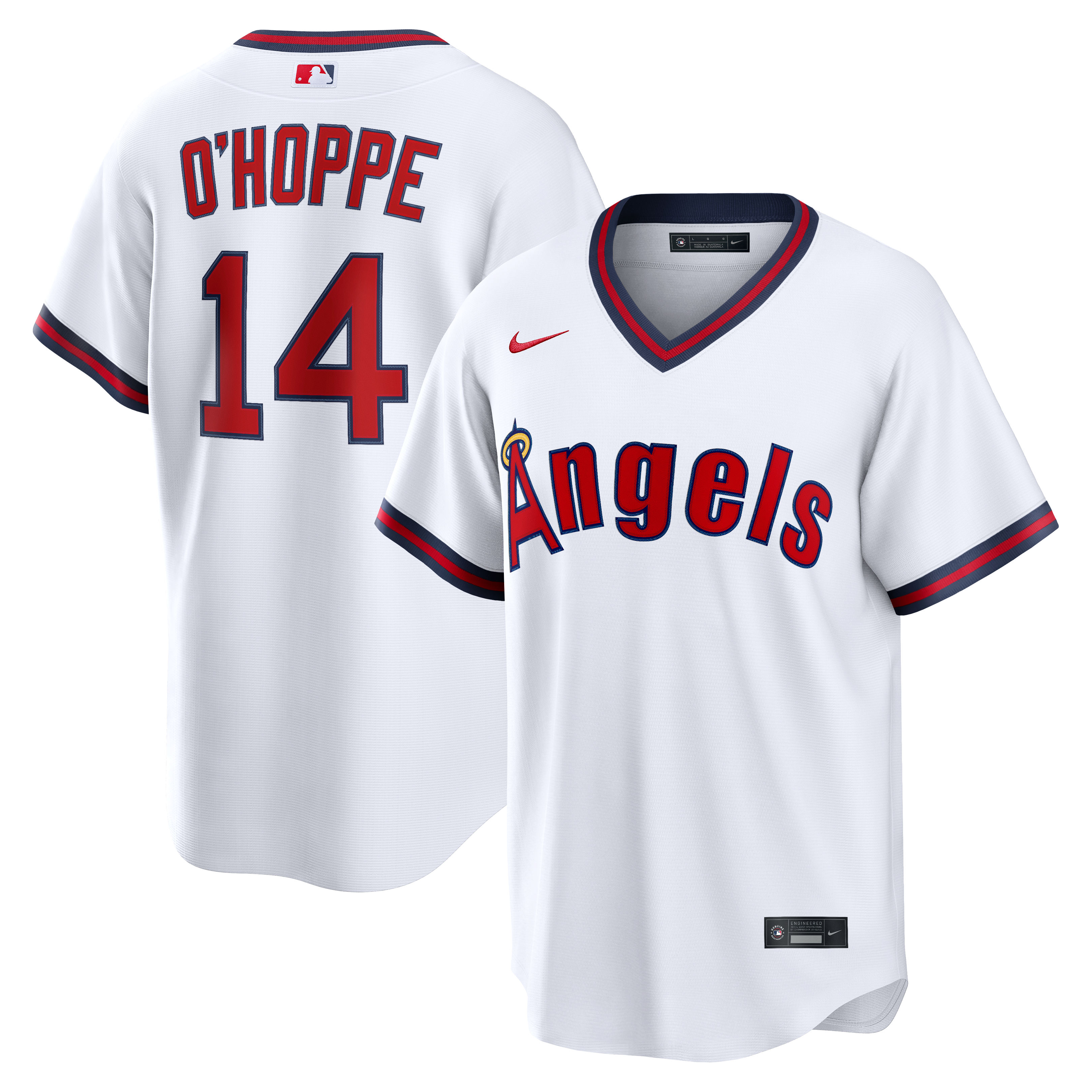 Men's Nike Logan O'Hoppe White Los Angeles Angels Alternate Replica Jersey