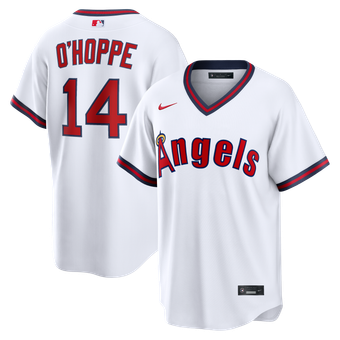 Men's Nike Logan O'Hoppe White Los Angeles Angels Alternate Replica Jersey