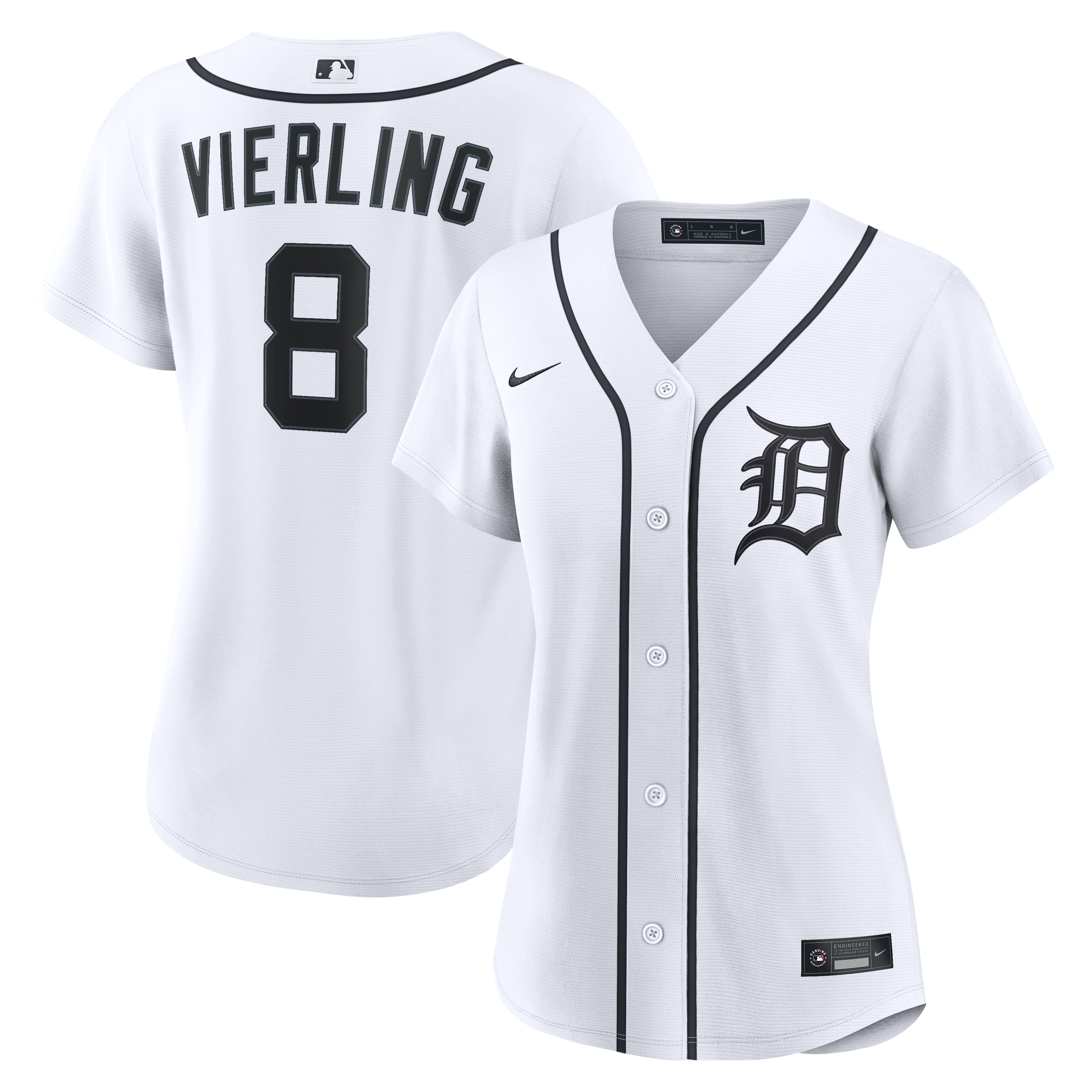 Women's Nike Matt Vierling White Detroit Tigers Home Replica Jersey