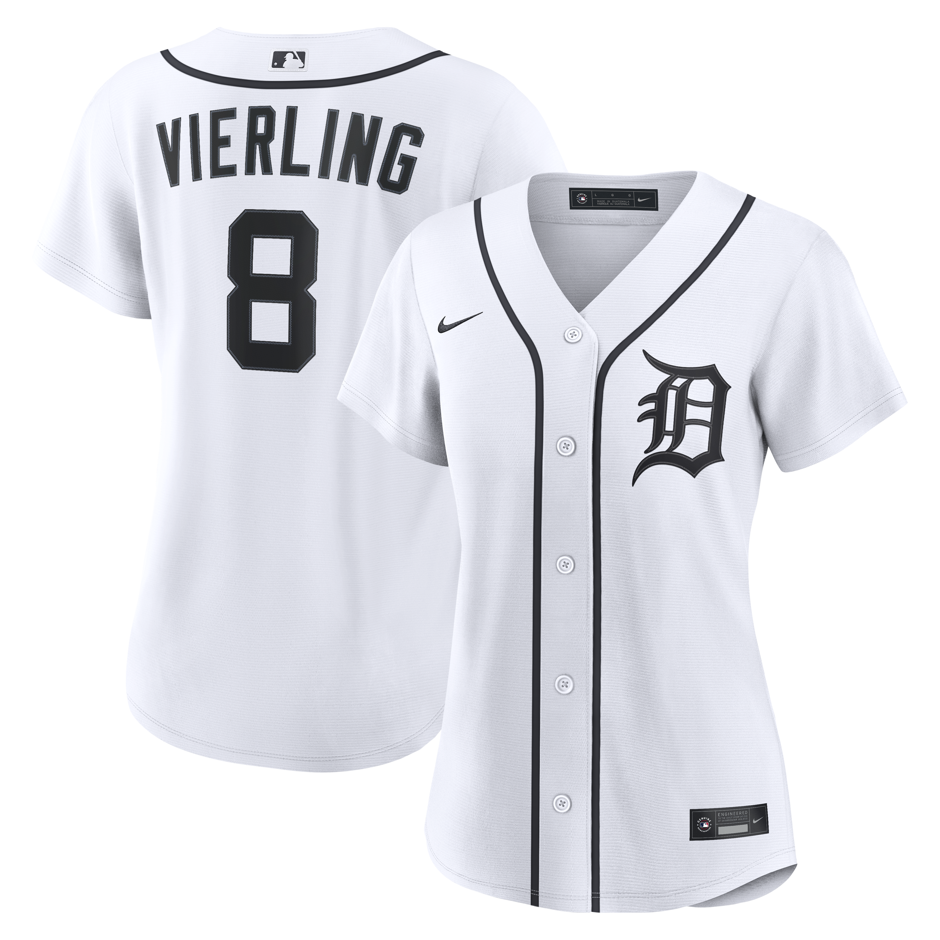 Women's Nike Matt Vierling White Detroit Tigers Home Replica Jersey