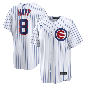 Men's Nike Ian Happ White Chicago Cubs Home Replica Jersey
