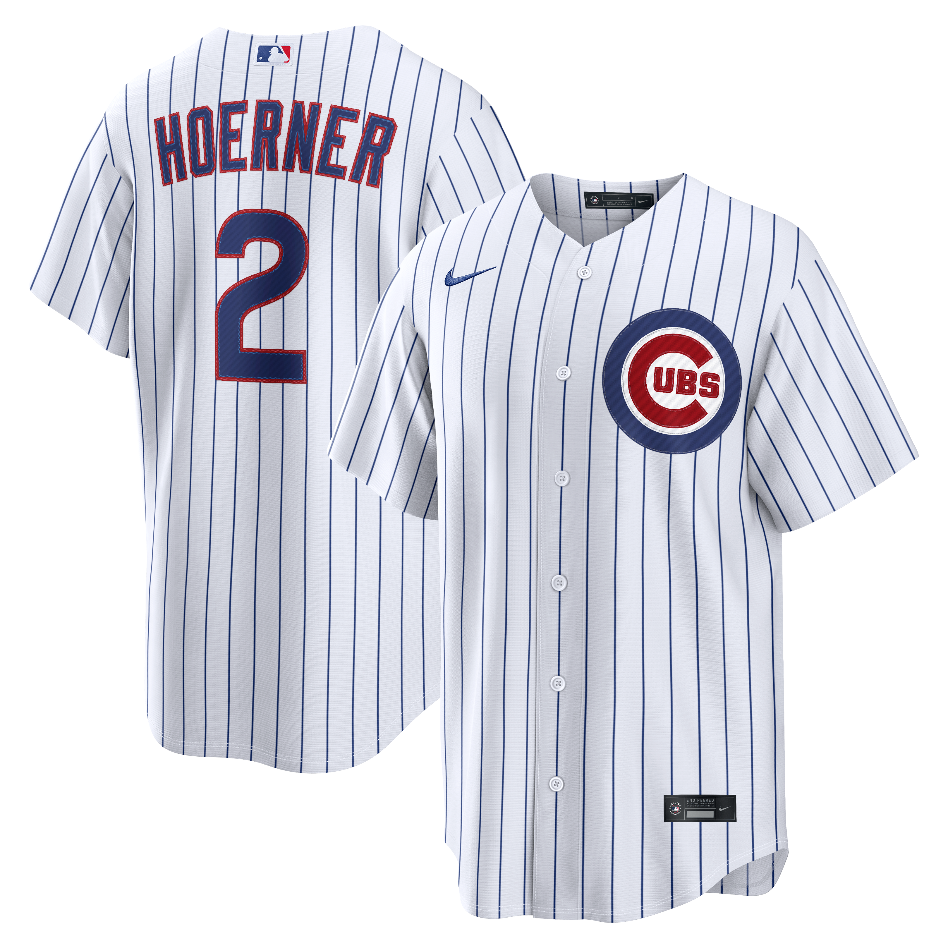 Men's Nike Nico Hoerner White Chicago Cubs Home Replica Jersey