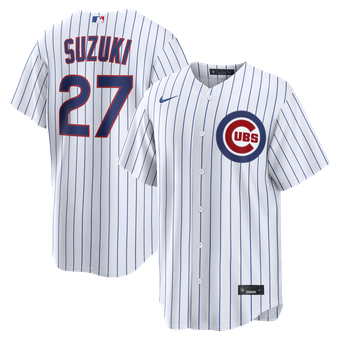 Men's Nike Seiya Suzuki White Chicago Cubs Home Replica Jersey