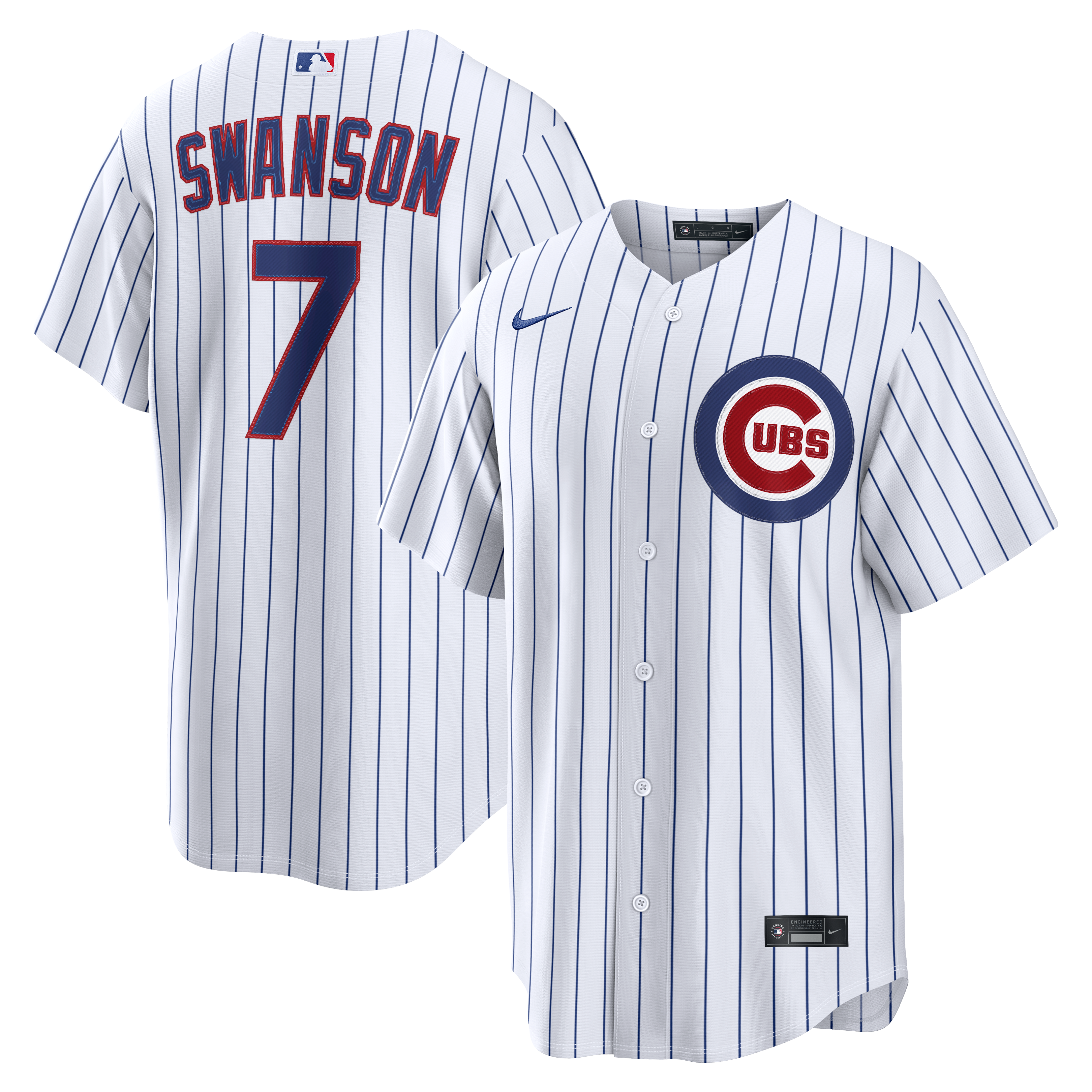 Men's Nike Dansby Swanson White Chicago Cubs Home Replica Jersey