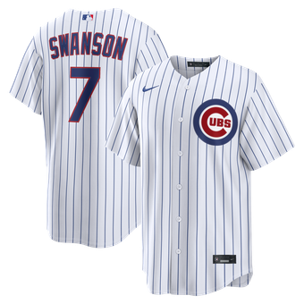 Men's Nike Dansby Swanson White Chicago Cubs Home Replica Jersey