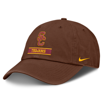 Men's Nike Brown USC Trojans 2026 Military Appreciation Club Adjustable Hat