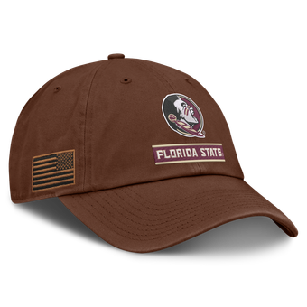 Men's Nike Brown Florida State Seminoles 2026 Military Appreciation Club Adjustable Hat