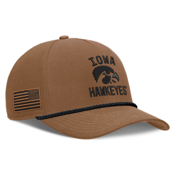 Men's Nike Brown Iowa Hawkeyes 2026 Military Appreciation Rope Rise Adjustable Hat