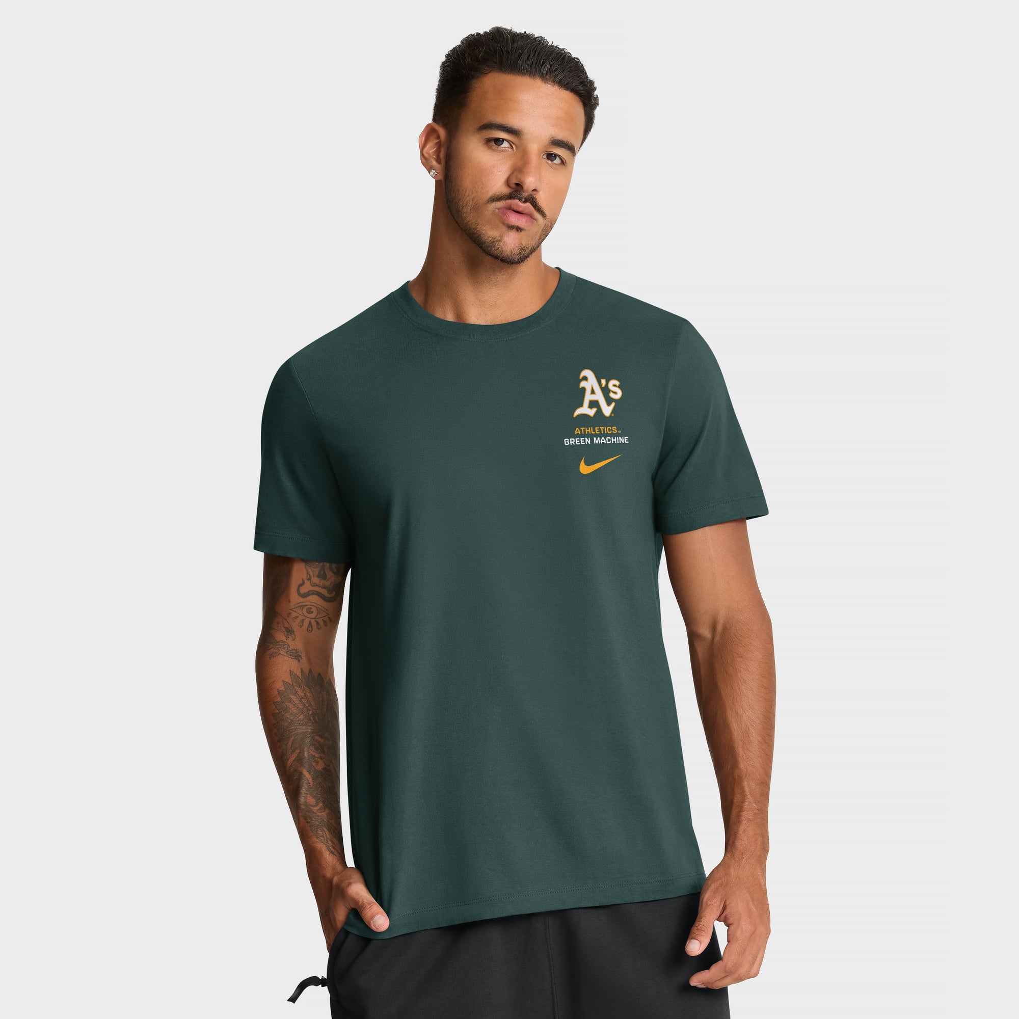 Men's Nike Green Athletics Primetime Inning T-Shirt