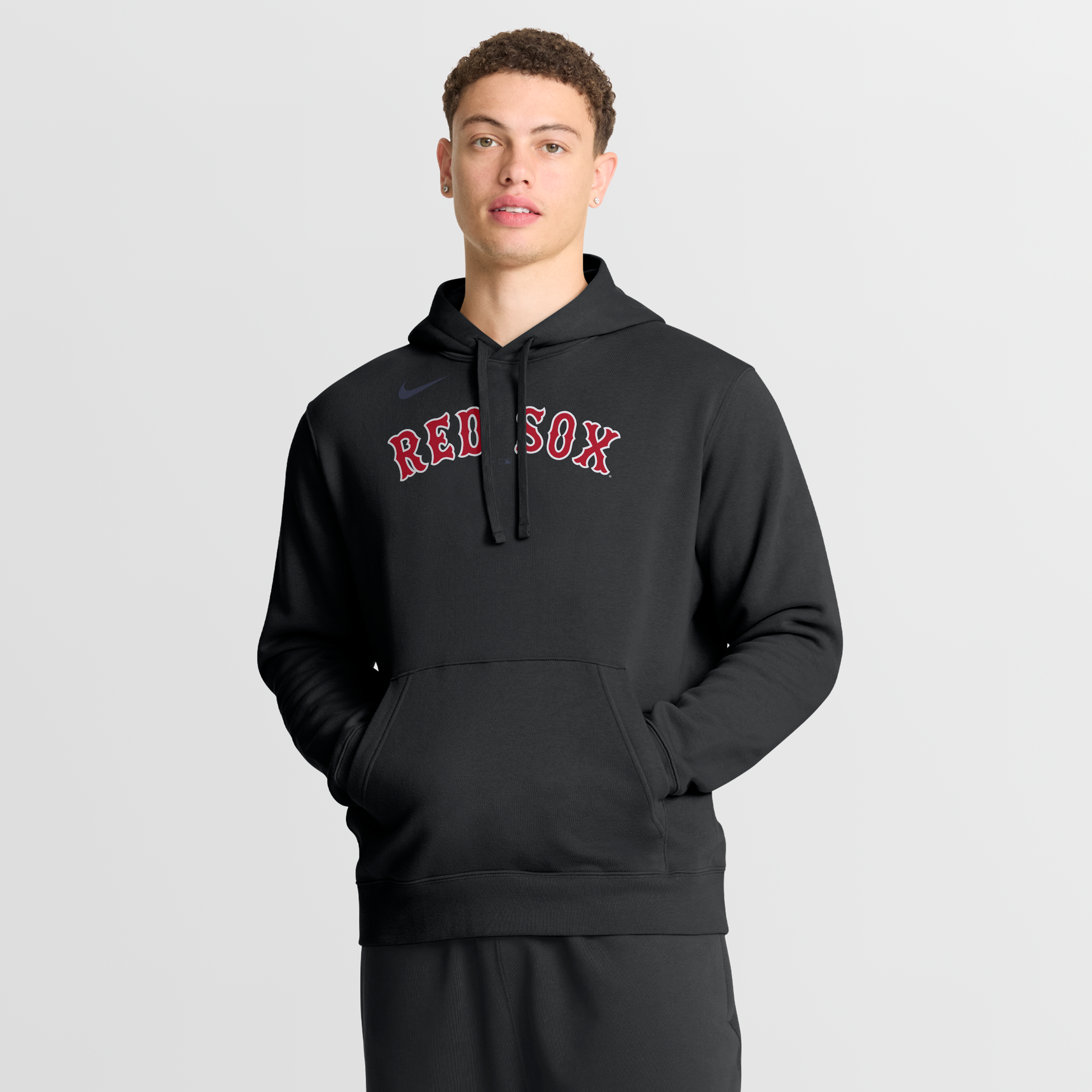 Men's Nike Black Boston Red Sox Dri-Fit Club Hoodie