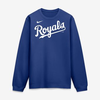 Men's Nike Royal Kansas City Royals Primetime Wordmark Sweatshirt