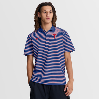 Men's Nike Royal/White Texas Rangers Striped Victory Dri-FIT Polo