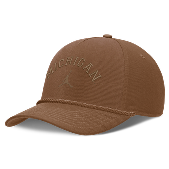 Unisex Jordan Brand  Tan Michigan Wolverines Campus Prep Tonal Rope Rise 5-Panel Adjustable Hat