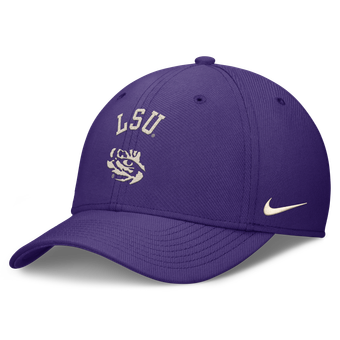 Men's Nike  Purple LSU Tigers Campus Prep Chained & Arched Swooshflex Flex Hat