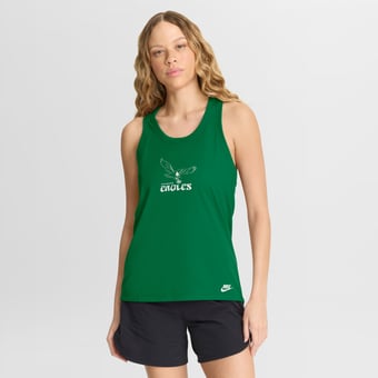 Women's Nike Kelly Green Philadelphia Eagles Hurry Up Tri-Blend Dri-FIT Tank Top