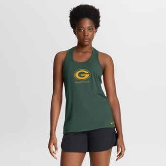 Women's Nike  Green Green Bay Packers Hurry Up Tri-Blend Dri-FIT Tank Top