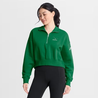 Women's Nike Kelly Green Philadelphia Eagles Phoenix Fleece Quarter-Zip Sweatshirt