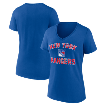 Women's Logo Athletic  Royal New York Rangers Arch Victory V-Neck T-Shirt